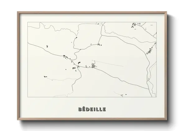 Une affiche de carte sur Bédeille