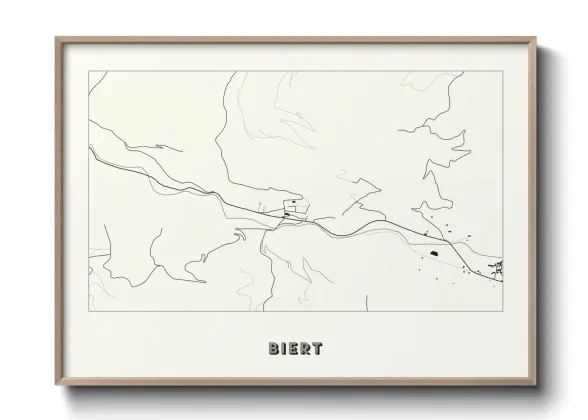 Une affiche de carte sur Biert
