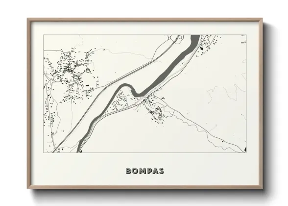 Une affiche de carte sur Bompas