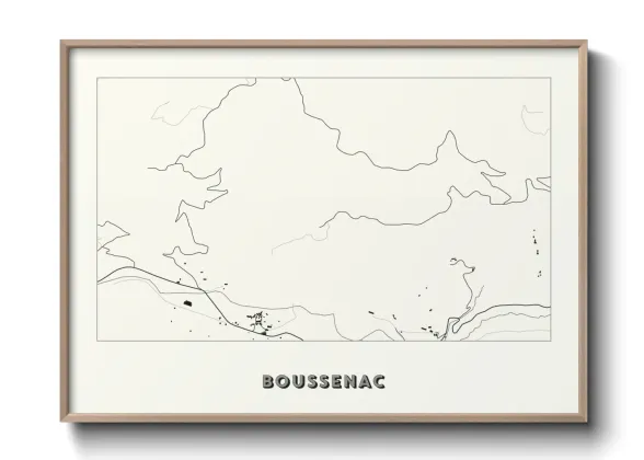 Une affiche de carte sur Boussenac