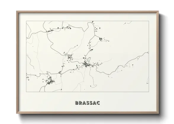 Une affiche de carte sur Brassac
