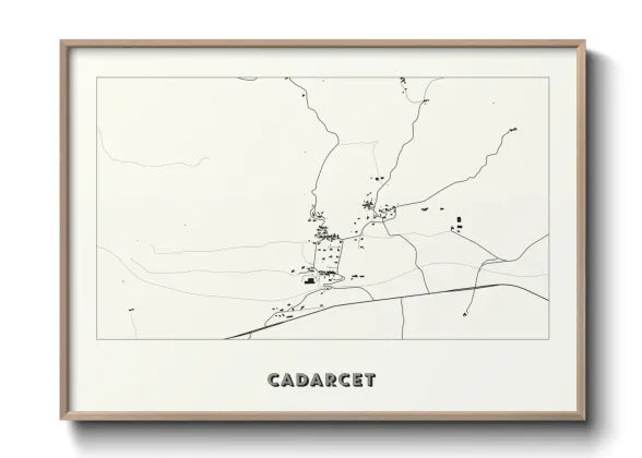 Une affiche de carte sur Cadarcet