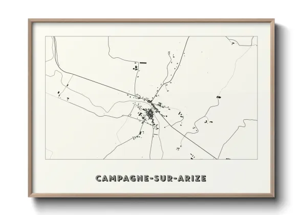 Une affiche de carte sur Campagne-sur-Arize