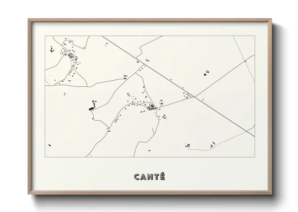 Une affiche de carte sur Canté