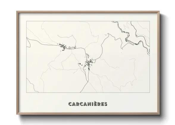 Une affiche de carte sur Carcanières
