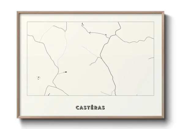 Une affiche de carte sur Castéras