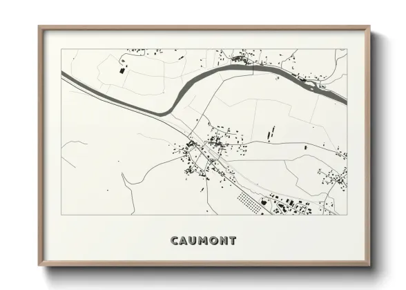 Une affiche de carte sur Caumont