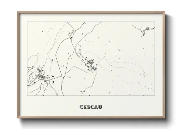 Une affiche de carte sur Cescau