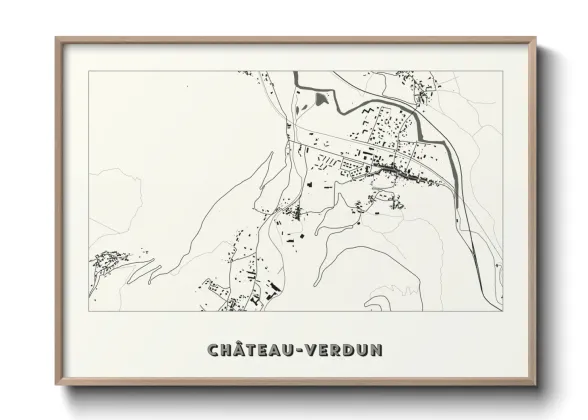 Une affiche de carte sur Château-Verdun