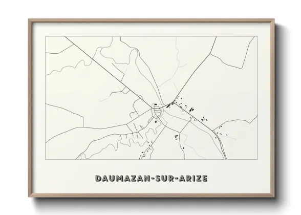 Une affiche de carte sur Daumazan-sur-Arize