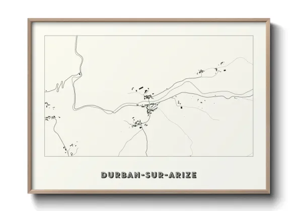 Une affiche de carte sur Durban-sur-Arize