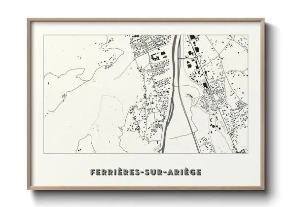 Une affiche de carte sur Ferrières-sur-Ariège