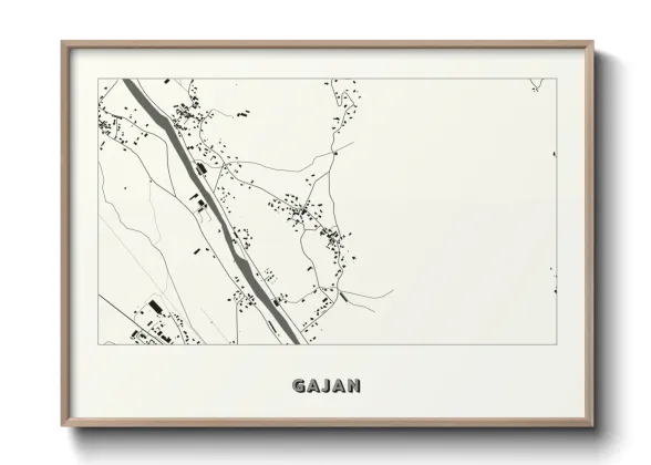 Une affiche de carte sur Gajan