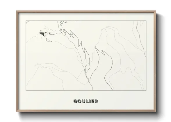 Une affiche de carte sur Goulier