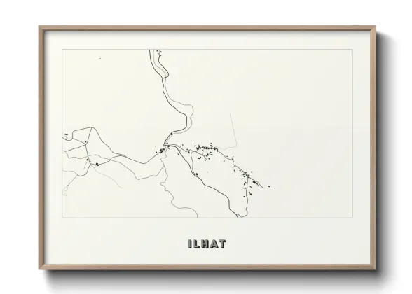 Une affiche de carte sur Ilhat