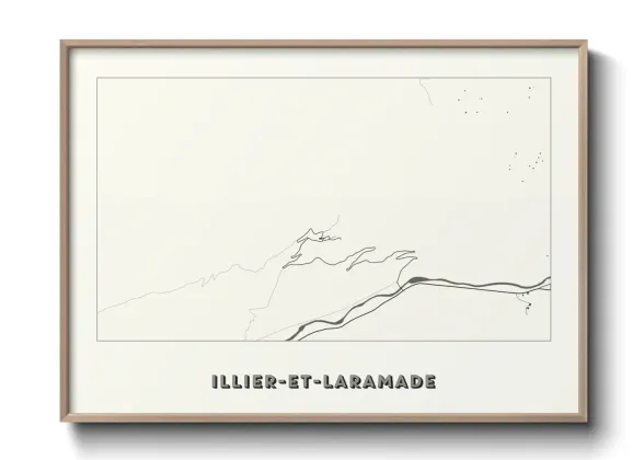 Une affiche de carte sur Illier-et-Laramade