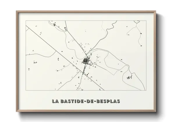 Une affiche de carte sur La Bastide-de-Besplas