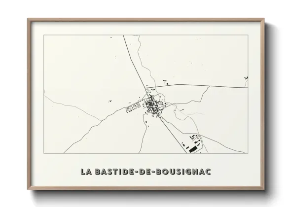 Une affiche de carte sur La Bastide-de-Bousignac