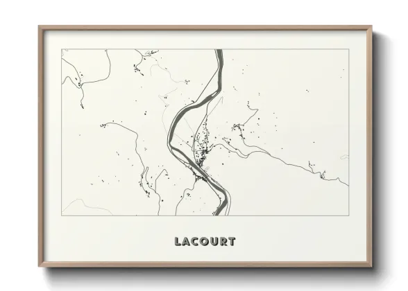 Une affiche de carte sur Lacourt
