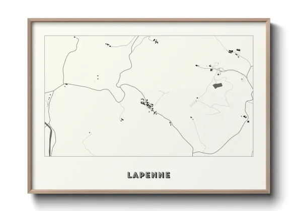 Une affiche de carte sur Lapenne