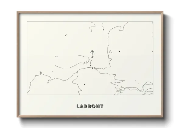 Une affiche de carte sur Larbont