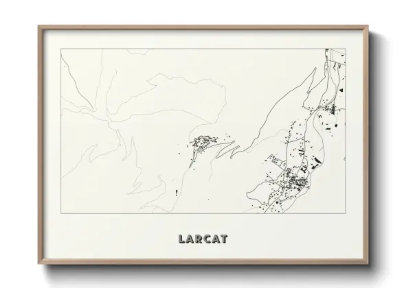Une affiche de carte sur Larcat