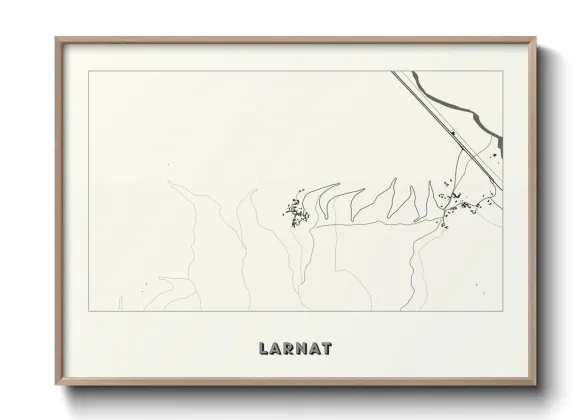 Une affiche de carte sur Larnat