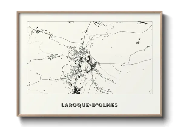 Une affiche de carte sur Laroque-d'Olmes