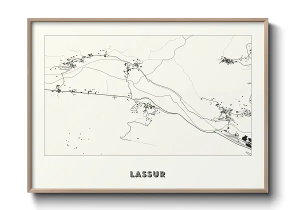 Une affiche de carte sur Lassur