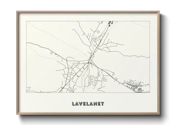 Une affiche de carte sur Lavelanet