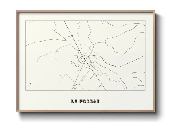 Une affiche de carte sur Le Fossat