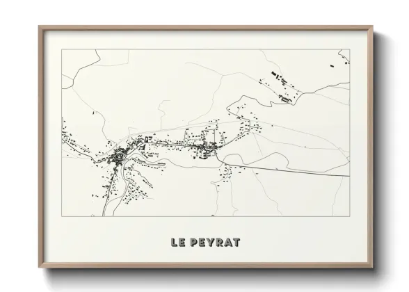 Une affiche de carte sur Le Peyrat
