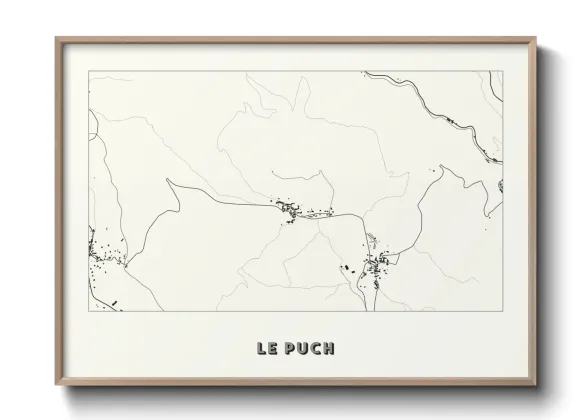 Une affiche de carte sur Le Puch