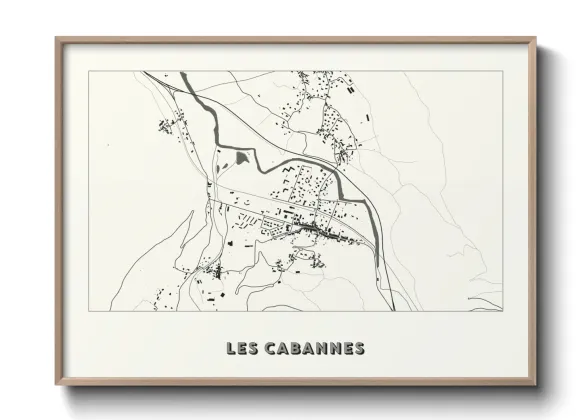 Une affiche de carte sur Les Cabannes