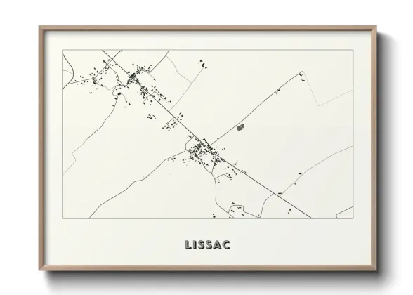 Une affiche de carte sur Lissac