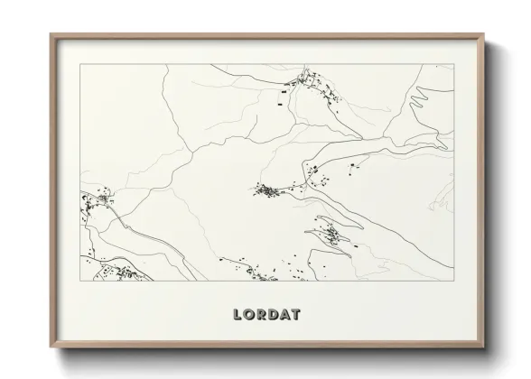 Une affiche de carte sur Lordat