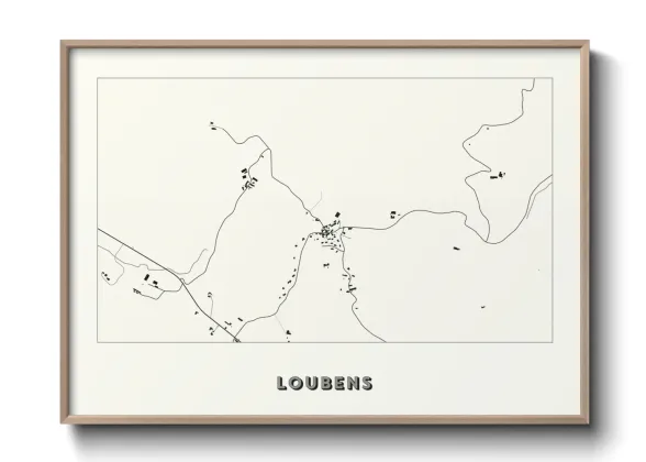 Une affiche de carte sur Loubens