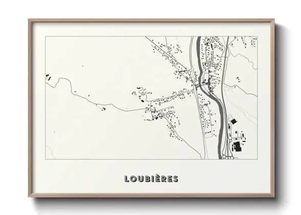 Une affiche de carte sur Loubières