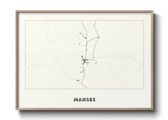 Une affiche de carte sur Manses