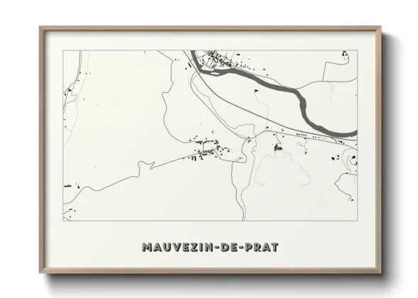 Une affiche de carte sur Mauvezin-de-Prat