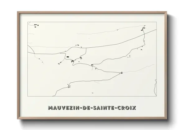 Une affiche de carte sur Mauvezin-de-Sainte-Croix