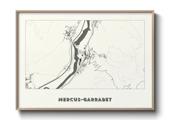 Une affiche de carte sur Mercus-Garrabet