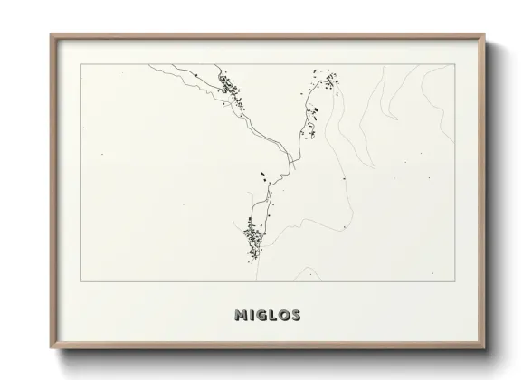 Une affiche de carte sur Miglos
