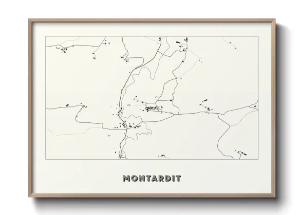 Une affiche de carte sur Montardit