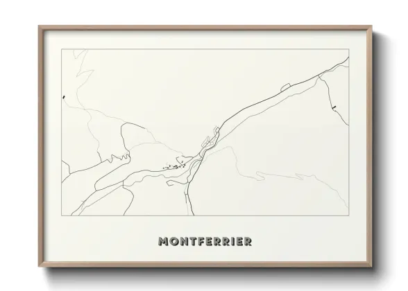 Une affiche de carte sur Montferrier