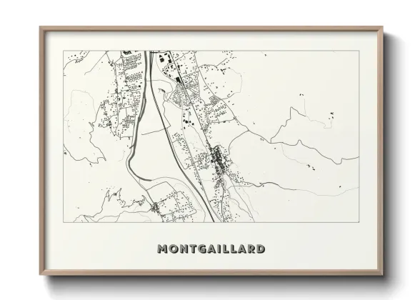Une affiche de carte sur Montgaillard