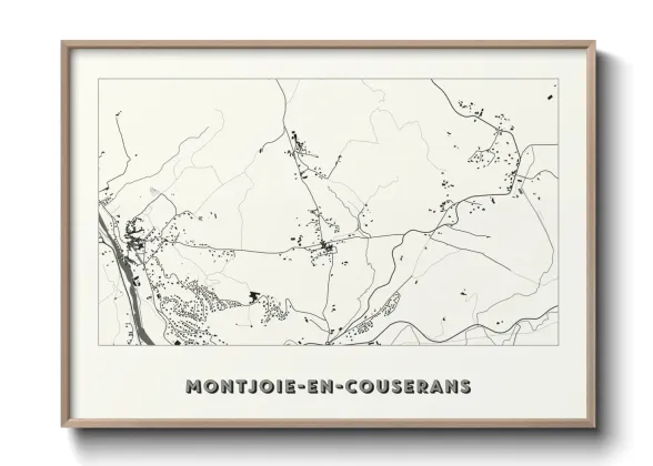 Une affiche de carte sur Montjoie-en-Couserans