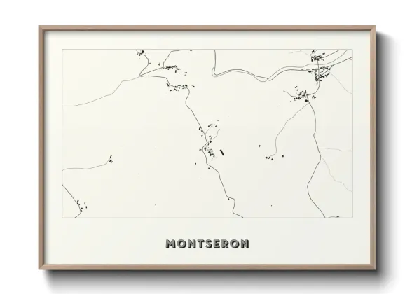 Une affiche de carte sur Montseron