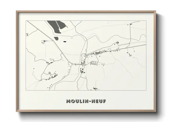 Une affiche de carte sur Moulin-Neuf