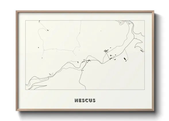 Une affiche de carte sur Nescus